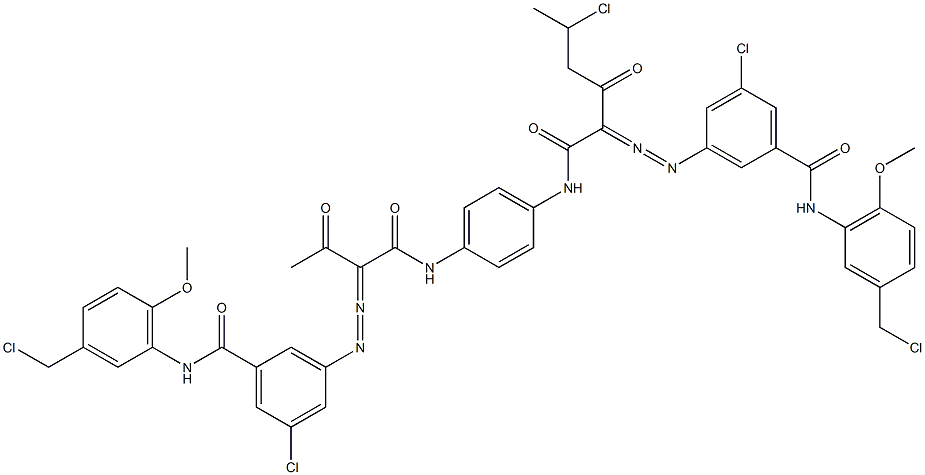 3,3'-[2-(1-Chloroethyl)-1,4-phenylenebis[iminocarbonyl(acetylmethylene)azo]]bis[N-[3-(chloromethyl)-6-methoxyphenyl]-5-chlorobenzamide]