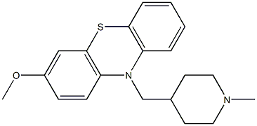 3-Methoxy-10-[(1-methyl-4-piperidinyl)methyl]-10H-phenothiazine Struktur