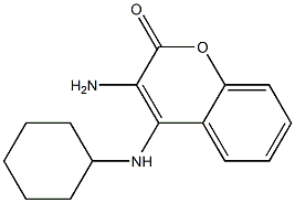 3-Amino-4-cyclohexylamino-2H-1-benzopyran-2-one,,结构式
