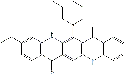 6-(Dipropylamino)-3-ethyl-5,12-dihydroquino[2,3-b]acridine-7,14-dione Structure