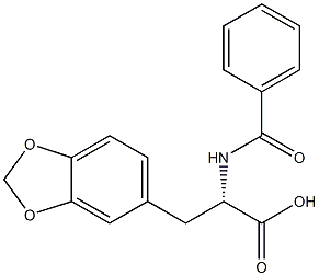 N-Benzoyl-3,4-(methylenebisoxy)-L-phenylalanine 结构式