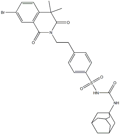 1-(Adamantan-1-yl)-3-[p-[2-(7-bromo-3,4-dihydro-4,4-dimethyl-1,3-dioxo-isoquinolin-2(1H)-yl)ethyl]phenylsulfonyl]urea