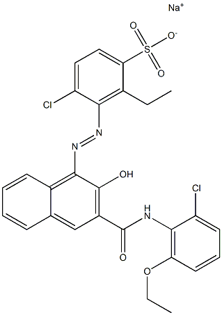 4-Chloro-2-ethyl-3-[[3-[[(2-chloro-6-ethoxyphenyl)amino]carbonyl]-2-hydroxy-1-naphtyl]azo]benzenesulfonic acid sodium salt