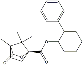 (1S)-4,7,7-Trimethyl-3-oxo-2-oxabicyclo[2.2.1]heptane-1-carboxylic acid 2-phenyl-2-cyclohexen-1-yl ester,,结构式