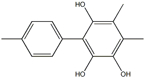 5,6-Dimethyl-3-(4-methylphenyl)benzene-1,2,4-triol Struktur