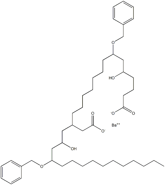 Bis(7-benzyloxy-5-hydroxystearic acid)barium salt,,结构式