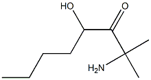 2-Amino-4-hydroxy-2-methyl-3-octanone,,结构式