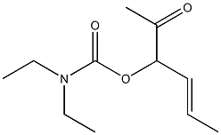 N,N-Diethylcarbamic acid 2-oxo-4-hexen-3-yl ester Structure