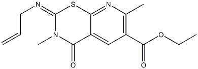 2-(Allylimino)-3,4-dihydro-3,7-dimethyl-4-oxo-2H-pyrido[3,2-e][1,3]thiazine-6-carboxylic acid ethyl ester Structure