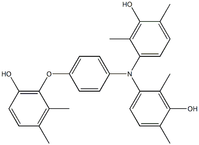 N,N-Bis(3-hydroxy-2,4-dimethylphenyl)-4-(6-hydroxy-2,3-dimethylphenoxy)benzenamine Structure