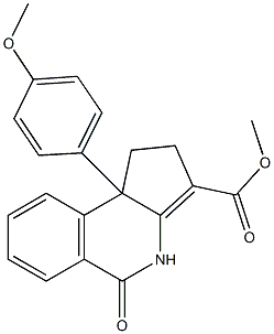 1,4,5,9b-Tetrahydro-9b-(4-methoxyphenyl)-5-oxo-2H-cyclopent[c]isoquinoline-3-carboxylic acid methyl ester,,结构式