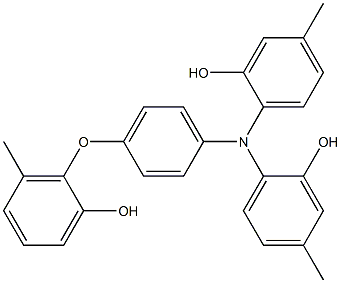 N,N-Bis(2-hydroxy-4-methylphenyl)-4-(2-hydroxy-6-methylphenoxy)benzenamine Structure