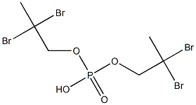 Phosphoric acid hydrogen bis(2,2-dibromopropyl) ester Struktur