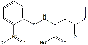 2-[(2-Nitrophenyl)thioamino]succinic acid 1-hydrogen 4-methyl ester,,结构式
