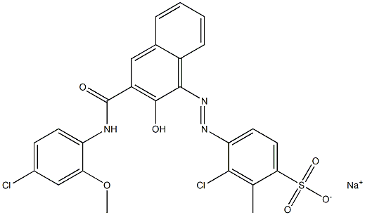 3-Chloro-2-methyl-4-[[3-[[(4-chloro-2-methoxyphenyl)amino]carbonyl]-2-hydroxy-1-naphtyl]azo]benzenesulfonic acid sodium salt