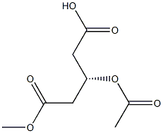 [S,(-)]-3-Acetyloxyglutaric acid hydrogen 1-methyl ester Struktur