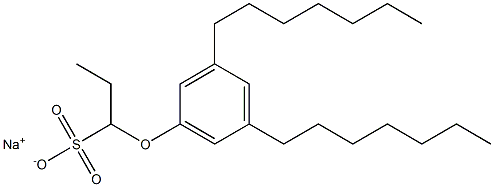 1-(3,5-Diheptylphenoxy)propane-1-sulfonic acid sodium salt Struktur