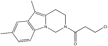 2-(3-Chloropropionyl)-5,7-dimethyl-1,2,3,4-tetrahydropyrimido[1,6-a]indole Structure