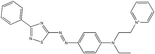 1-[2-[Ethyl[4-[(3-phenyl-1,2,4-thiadiazol-5-yl)azo]phenyl]amino]ethyl]pyridinium Struktur