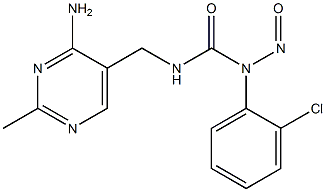 N'-[(4-Amino-2-methyl-5-pyrimidinyl)methyl]-N-(2-chlorophenyl)-N-nitrosourea,,结构式