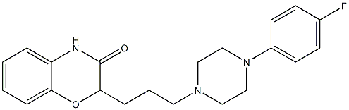 2-[3-[4-(4-Fluorophenyl)piperazin-1-yl]propyl]-2H-1,4-benzoxazin-3(4H)-one,,结构式
