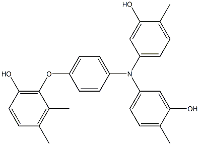 N,N-Bis(3-hydroxy-4-methylphenyl)-4-(6-hydroxy-2,3-dimethylphenoxy)benzenamine Structure