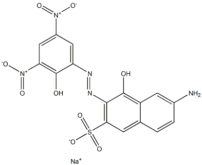 6-Amino-4-hydroxy-3-(2-hydroxy-3,5-dinitrophenylazo)-2-naphthalenesulfonic acid sodium salt,,结构式