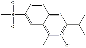 2-Isopropyl-4-methyl-6-methylsulfonylquinazoline 3-oxide Struktur