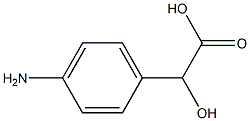 [S,(+)]-p-アミノ-α-ヒドロキシベンゼン酢酸 化学構造式
