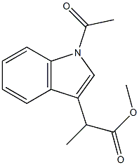 2-(1-Acetyl-1H-indol-3-yl)propionic acid methyl ester Struktur