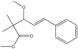 (E)-3-Methoxy-2,2-dimethyl-5-phenyl-4-pentenoic acid methyl ester Struktur