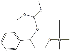 Phosphorous acid dimethyl 1-phenyl-3-(tert-butyldimethylsilyloxy)propyl ester Structure