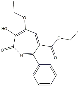 2-Oxo-3-hydroxy-4-ethoxy-7-phenyl-2H-azepine-6-carboxylic acid ethyl ester Structure