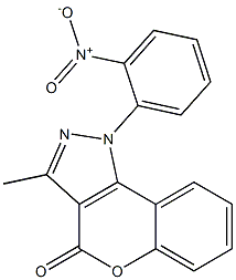  1-(2-Nitrophenyl)-3-methyl[1]benzopyrano[4,3-c]pyrazol-4(1H)-one