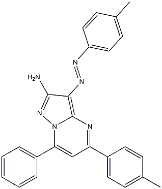 2-Amino-3-(4-methylphenylazo)-5-(4-methylphenyl)-7-phenylpyrazolo[1,5-a]pyrimidine Structure