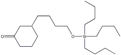 3-[4-[(Tributylsilyl)oxy]butyl]-1-cyclohexanone,,结构式