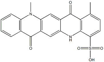 5,7,12,14-Tetrahydro-1,12-dimethyl-7,14-dioxoquino[2,3-b]acridine-4-sulfonic acid,,结构式