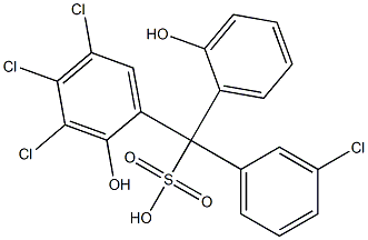 (3-Chlorophenyl)(3,4,5-trichloro-2-hydroxyphenyl)(2-hydroxyphenyl)methanesulfonic acid