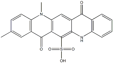 5,7,12,14-Tetrahydro-9,12-dimethyl-7,14-dioxoquino[2,3-b]acridine-6-sulfonic acid Struktur