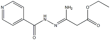3-Amino-3-[2-(4-pyridinylcarbonyl)hydrazono]propanoic acid ethyl ester,,结构式