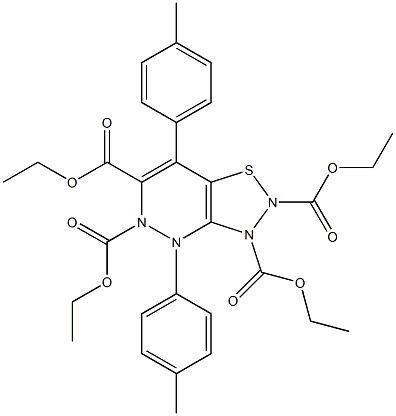 4,7-Bis(p-methylphenyl)-1-thia-2,3,4,5-tetraazahydrindane-2,3,5,6-tetracarboxylic acid tetraethyl ester