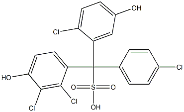 (4-Chlorophenyl)(2-chloro-5-hydroxyphenyl)(2,3-dichloro-4-hydroxyphenyl)methanesulfonic acid