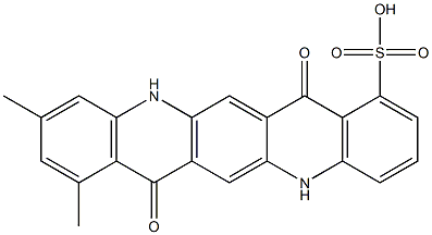 5,7,12,14-Tetrahydro-8,10-dimethyl-7,14-dioxoquino[2,3-b]acridine-1-sulfonic acid Structure