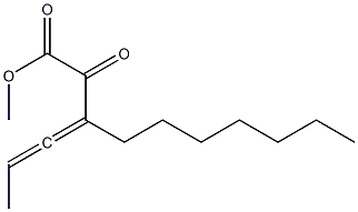 2-Oxo-3-heptyl-3,4-hexadienoic acid methyl ester Structure