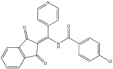 2-[(4-Chlorobenzoylamino)-4-pyridylmethylene]indane-1,3-dione|