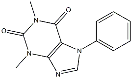 7-フェニル-1,3-ジメチルキサンチン 化学構造式