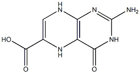 3,4,5,8-Tetrahydro-2-amino-4-oxopteridine-6-carboxylic acid Structure