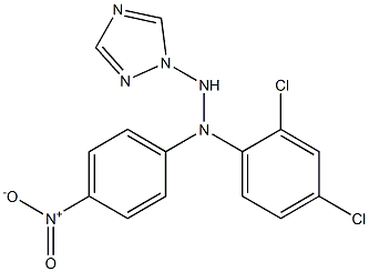 1-(1H-1,2,4-Triazol-1-yl)-2-[4-nitrophenyl]-2-(2,4-dichlorophenyl)hydrazine,,结构式