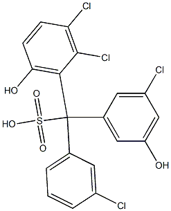 (3-Chlorophenyl)(3-chloro-5-hydroxyphenyl)(2,3-dichloro-6-hydroxyphenyl)methanesulfonic acid