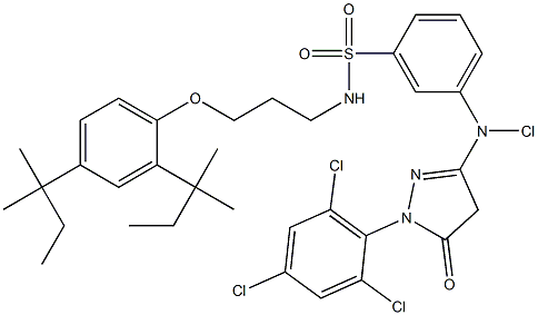 1-(2,4,6-Trichlorophenyl)-3-[N-chloro-3-[3-(2,4-di-tert-pentylphenoxy)propylsulfamoyl]anilino]-5(4H)-pyrazolone
